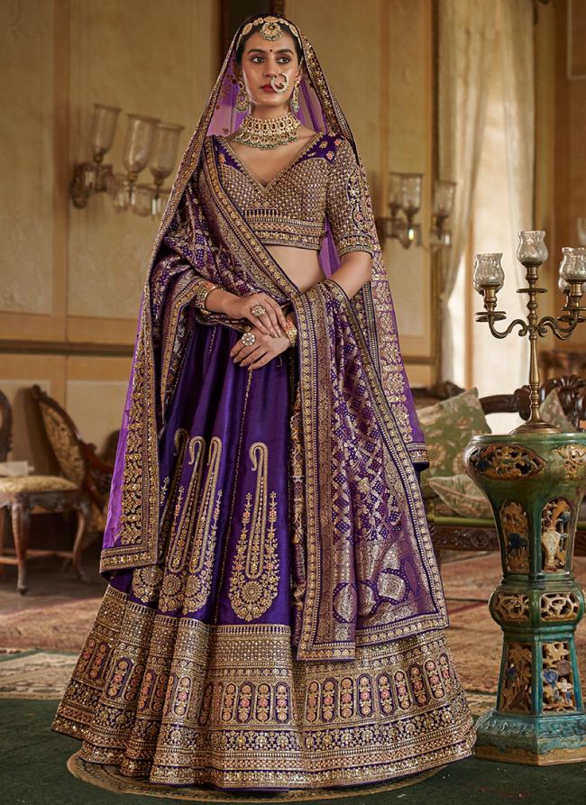 Heavy purple lehenga