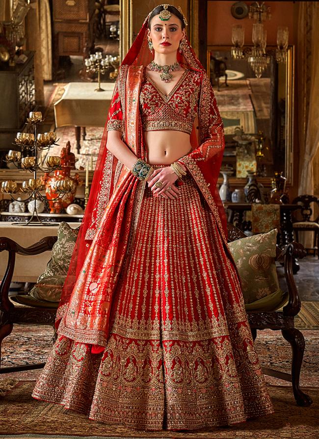 Heavy red lehenga
