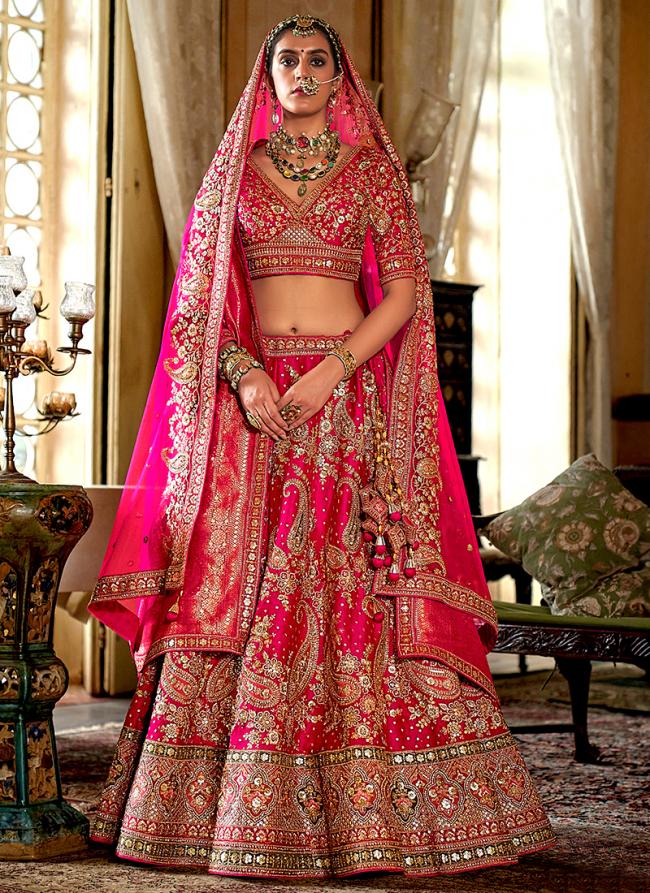 Heavy pink lehenga