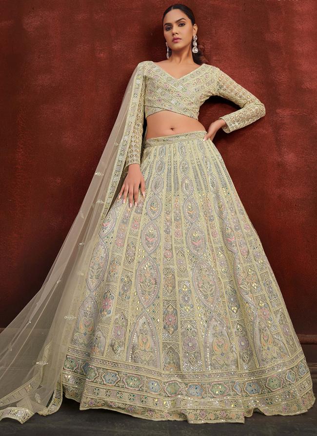 Heavy white lehenga
