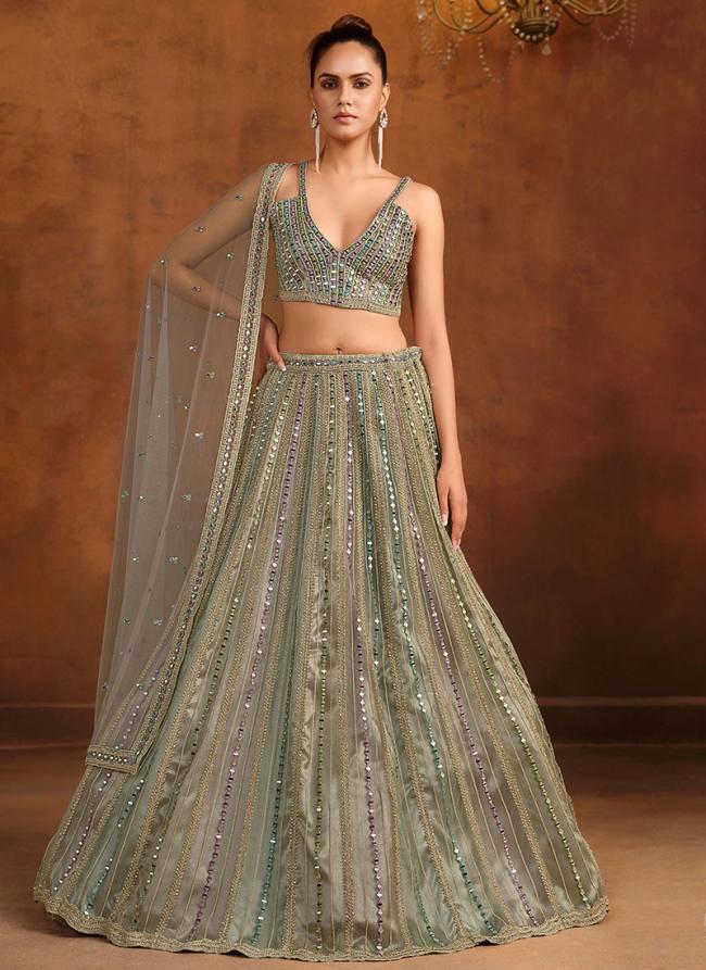 Heavy silver lehenga