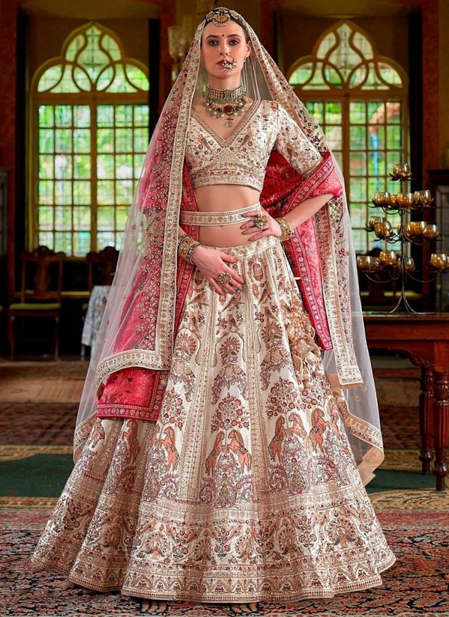 heavy royal pink lehenga