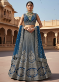 Heavy blue lehenga
