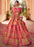 Heavy bold and dark pink lehenga
